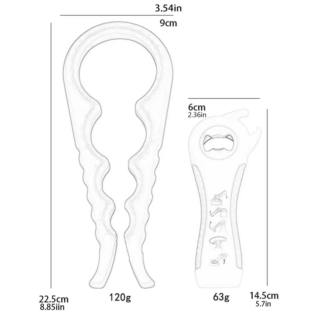 

1Pcs Twist Cap Bottle Opener Jar Opener Non-slip Household Effortless Easy Grip Bottle Opener Can Opener Manual Kitchen Gadget