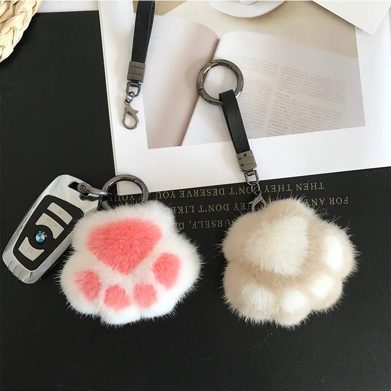 Импортный Кошачий коготь из меха норки милая плюшевая кукла меховая Маленькая