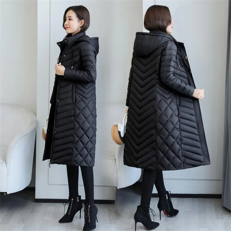 

Winter lightweight cotton-padded jacket women's mid-length cotton-padded jacket middle-aged and elderly women's cotton-padded j