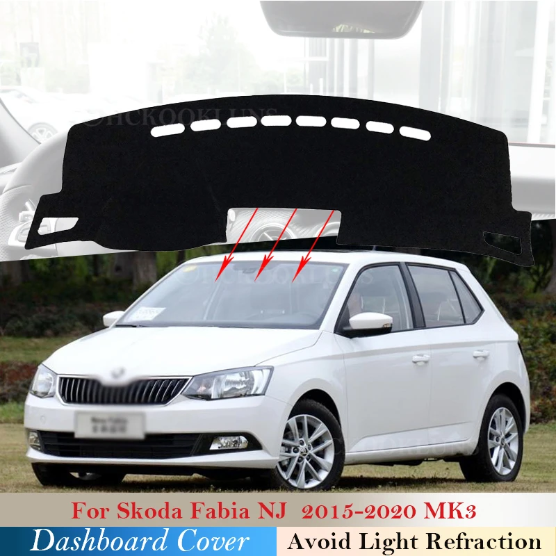 Защитная накладка на приборную панель для Skoda Fabia 3 NJ 2015 2016 2017 2018 2019 2020 MK3 аксессуары