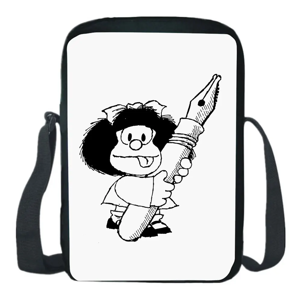 Mafalda Shoulder Bag Women Fashion Casual Messenger Bag Comics Cosplay Teen CrossBody Rucksack Boy Girl Sling Knapsack Anime