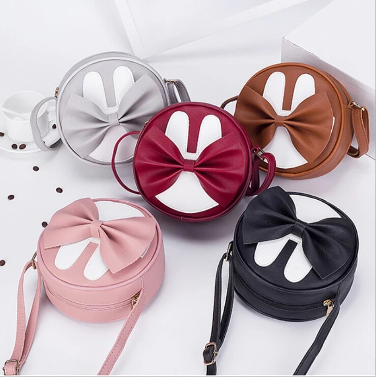 Новинка 2019 года модные сумки для девочек маленькая круглая сумка с кроличьим