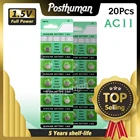 20 шт., кнопочные щелочные батарейки AG11 1,55 в, 19, 162, 361, 362, 423, 532, 601, 280-29, 362-1 Вт, AG11, D361, D362, G11, GP62, LR721