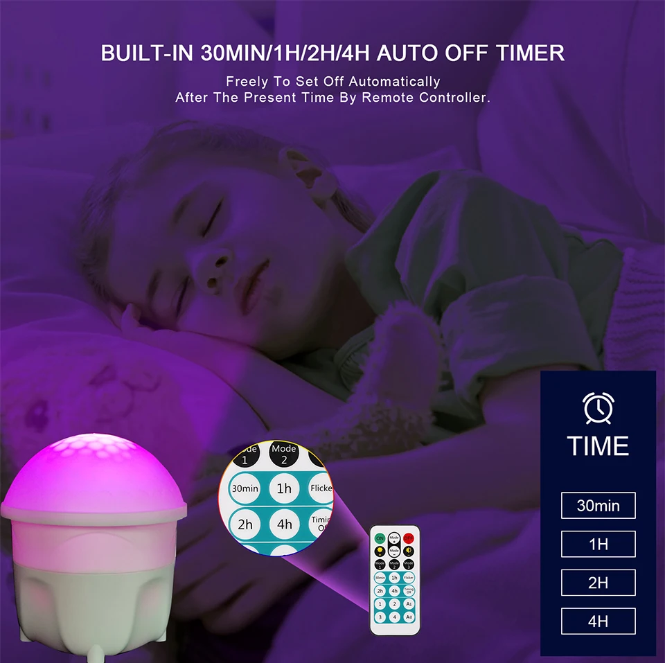 USB led Blueteeth rotating music ocean starry sky projection lamp water ripple laser stage night light disco10-color | Освещение