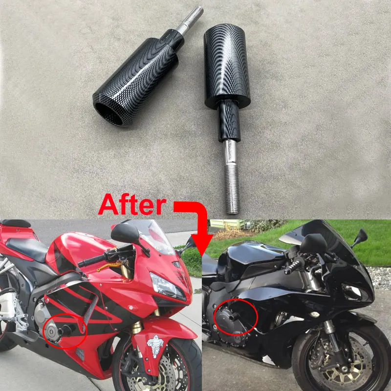 CBR 600RR мотоциклетные черные Углеродные слайдеры рамы защита от падения для Honda
