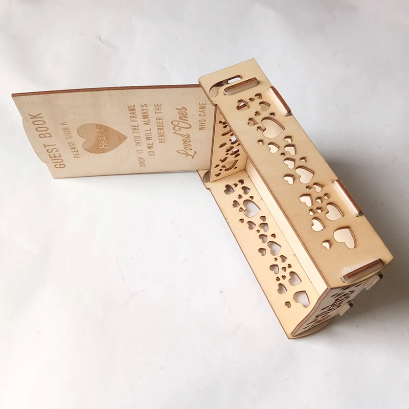 Креативный DIY свадебный подарочный ящик для карт деревянная коробка с сердцем