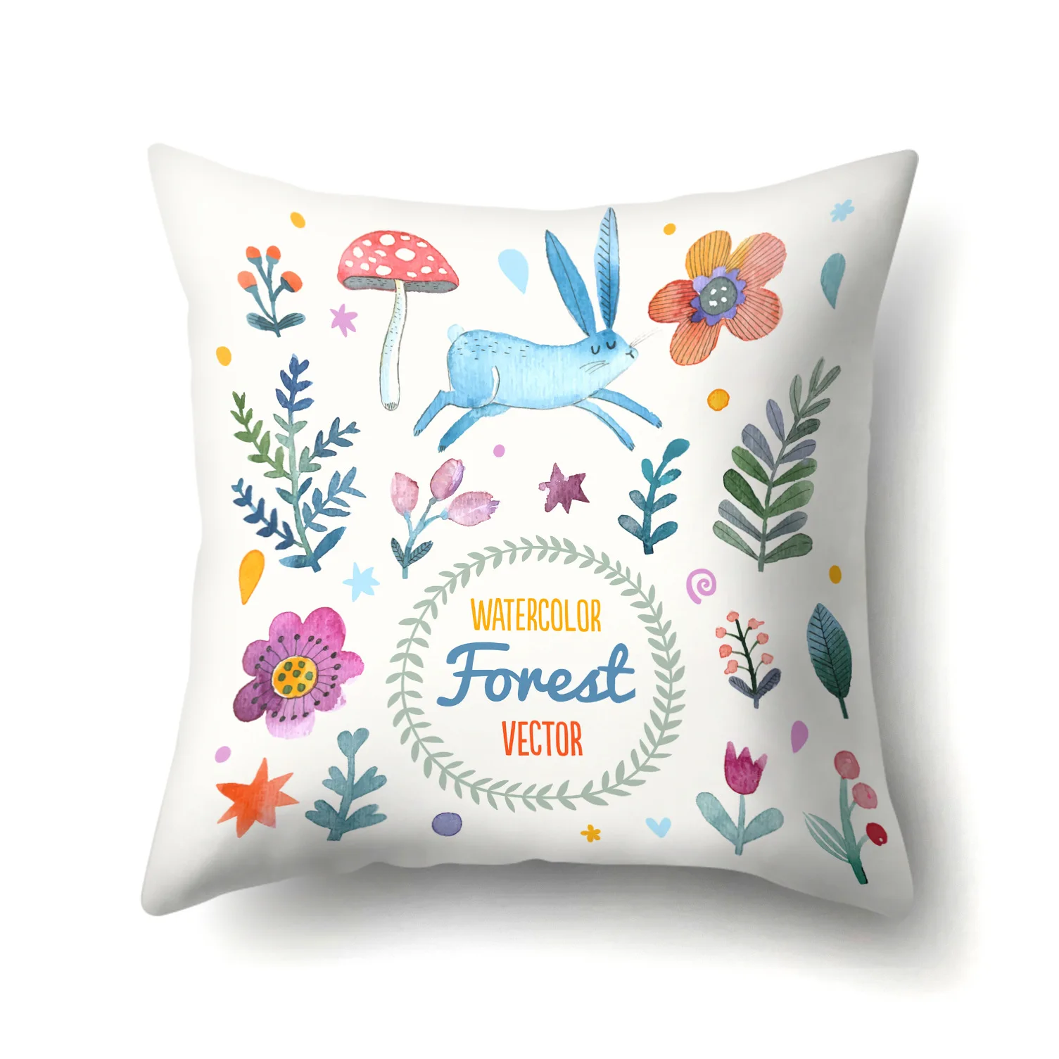 Animal Pattern Single-Sided Pillow Cover Office Hug Throw Pillowcase Lumbar Cushion Polyester Simple Sofa Case | Дом и сад