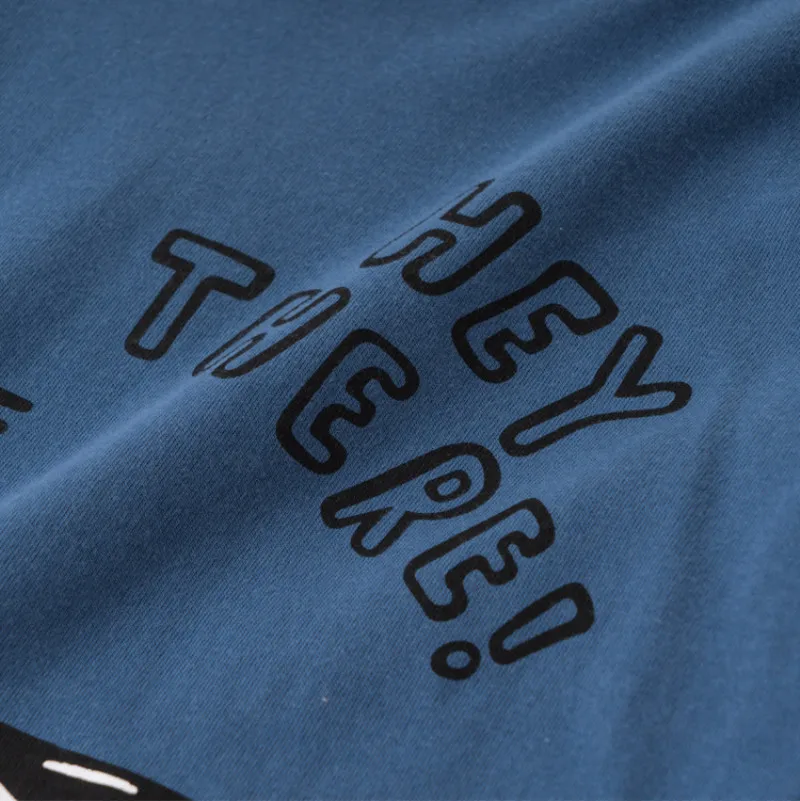 Детская хлопковая рубашка с длинным рукавом круглым вырезом | Мать и ребенок