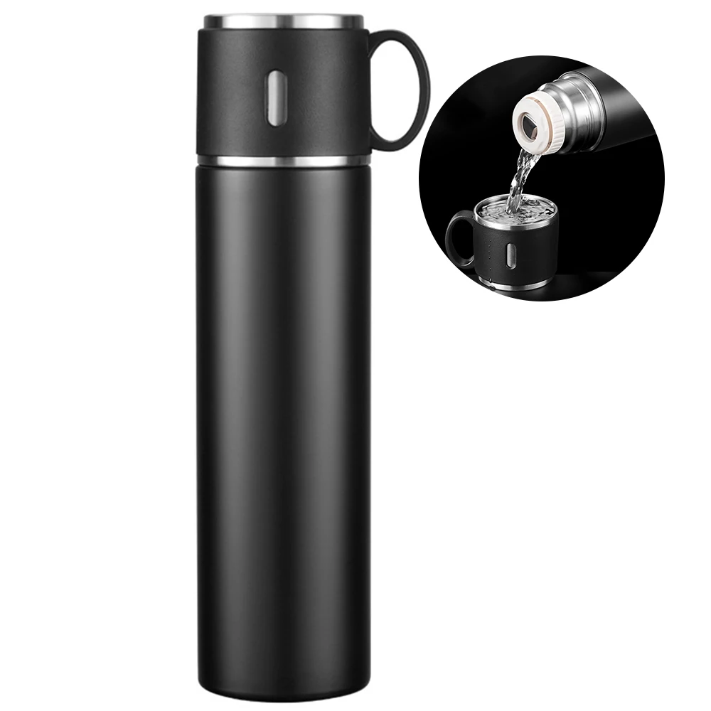 

Дорожный уличный термос из нержавеющей стали, 500 мл, бутылка для кофе, чая, воды, портативная вакуумная Изолированная чашка с двойными стенка...