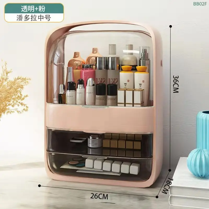 

Fashion Big Capacity Cosmetic Storage Box Waterproof Dustproof Bathroom Desktop Beauty Makeup Organizer Skin Care Storage Drawer
