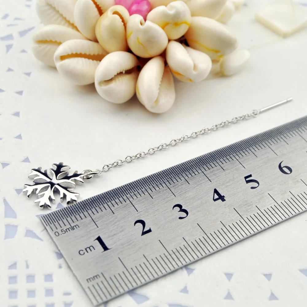 Серьги в виде снежинок из стерлингового серебра 925 пробы 100% оригинальные