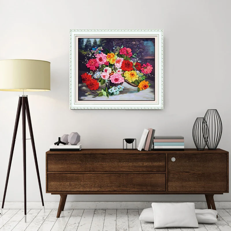 Набор для вышивания 3d лентами творчества декоративная картина с цветами HD принты