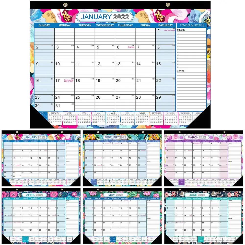 

2021-2022 Wall Calendar - 18 Months Large Monthly Desk Calendar, July 2021 - December 2022 For Home Office Schedule