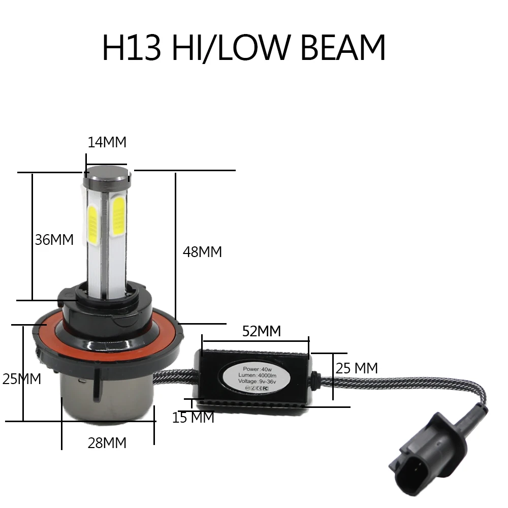 Мини фар автомобиля D2S D1S D3S D4S светодиодный H4 H7 Canbus H15 H13 4 стороны 12000LM без ошибок 6500K 3000K 1000K Авто Противотуманные фары лампы 12V
