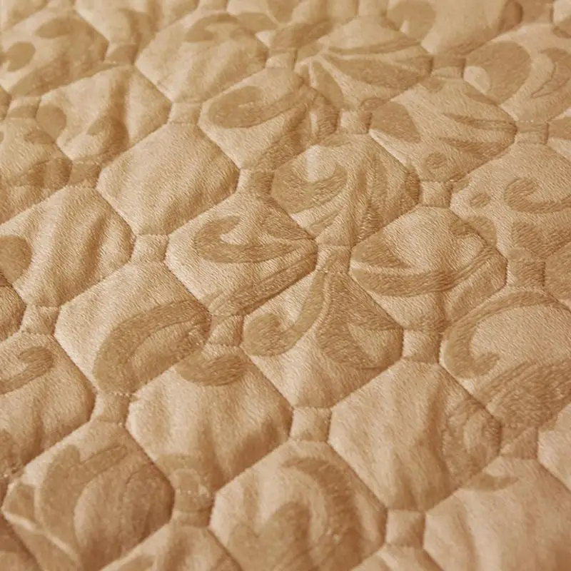 

40new products Velvet quilting Lace embroidery Bedspread Fitted Sheet Pillowcases 2/3 pcs Double Lace Bedding