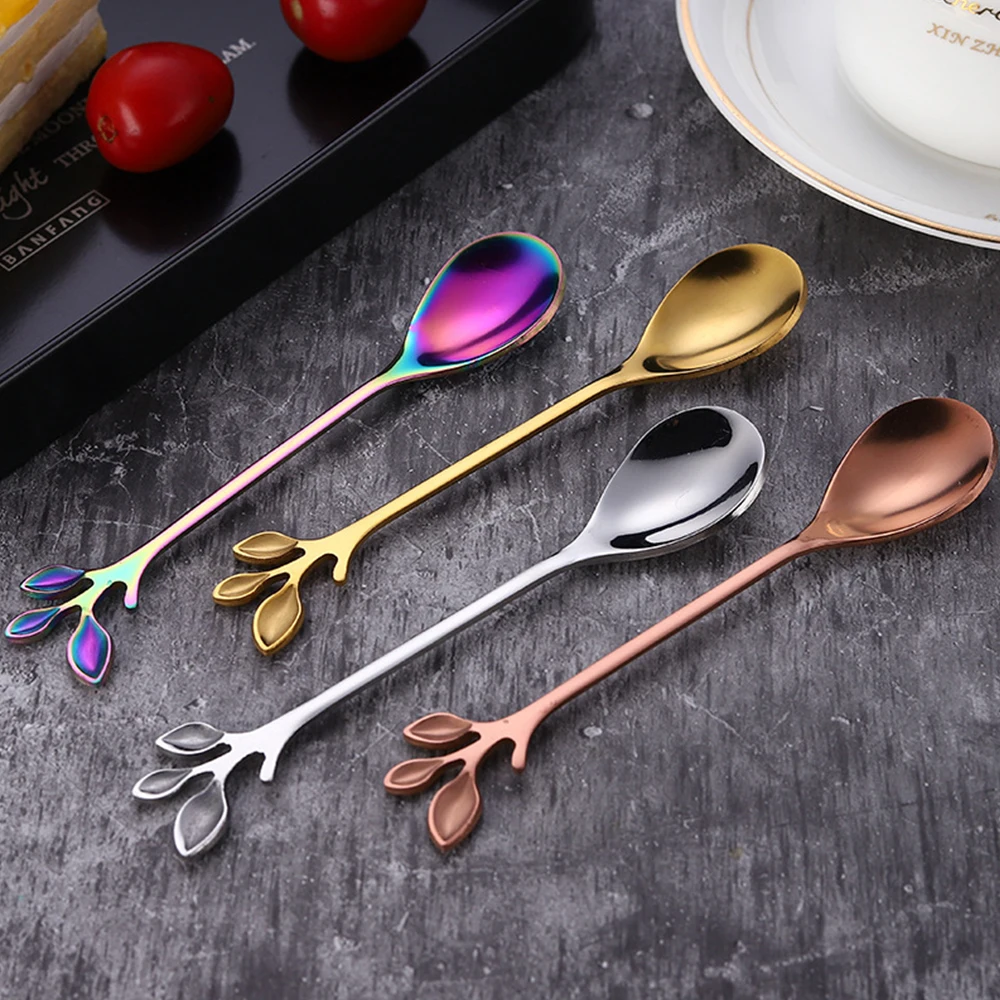 Столовые приборы из нержавеющей стали радужного цвета|Столовые сервизы| |