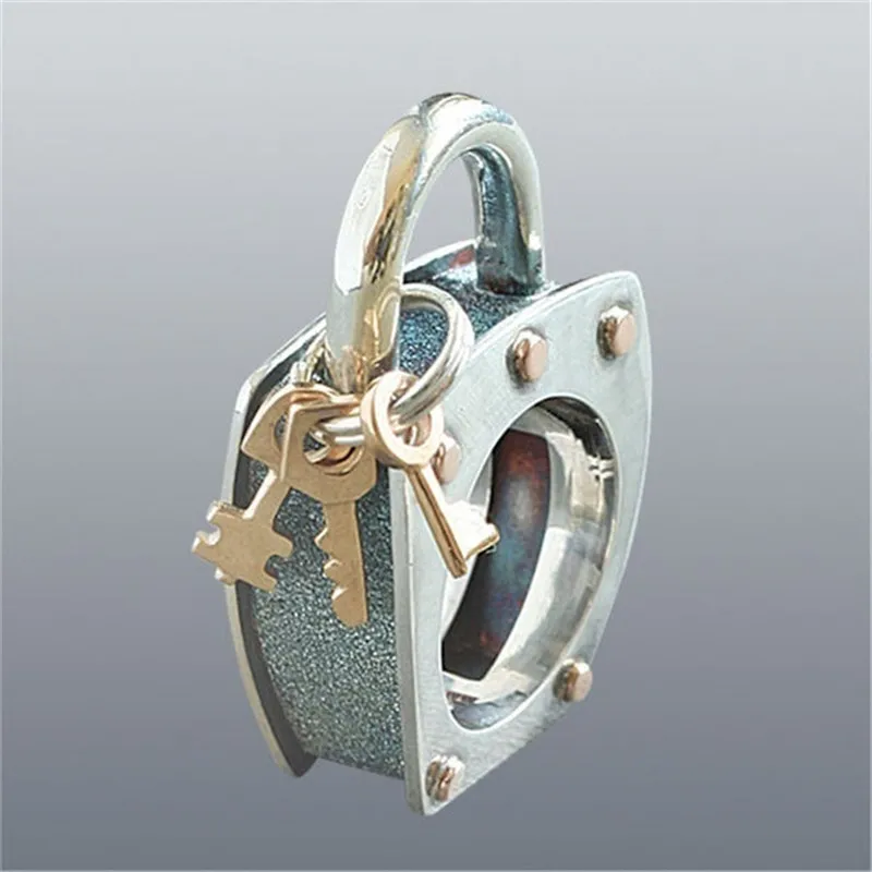 FFLACELL New Fashion Men And Women Two-Color Key Lock Ring Suitable For Banquet Holiday Anniversary Birthday Jewelry Gift | Украшения и