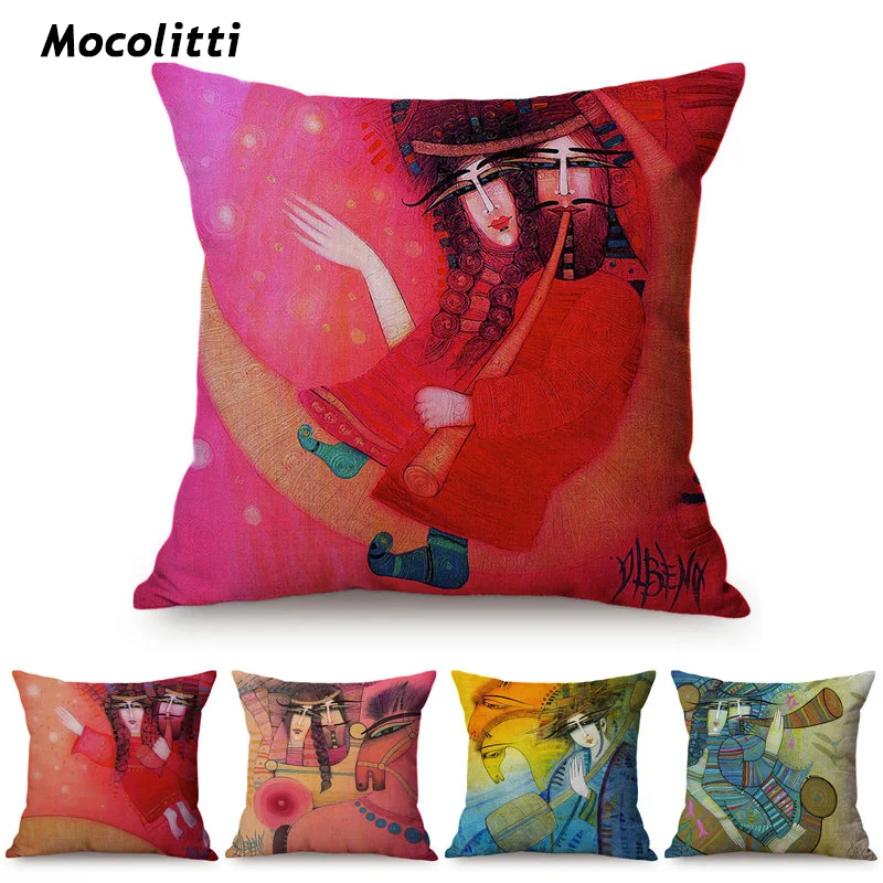 Розовый романтичный чехол для влюбленных с акварелью искусство в традиционном