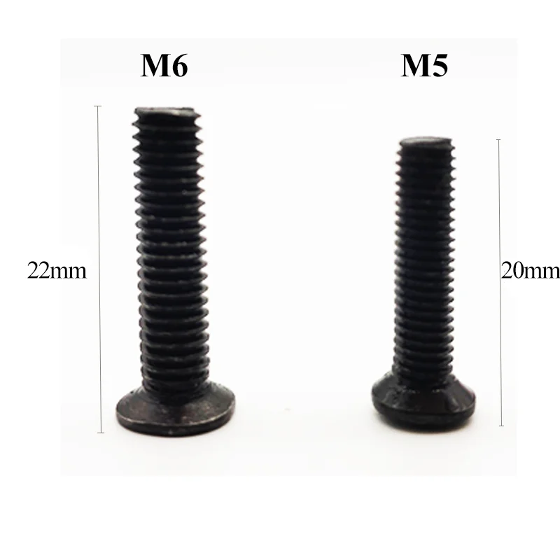 6 шт. Крепежный винт M5 20 мм M6 22 левая резьба для 1/2 '' UNF 3/8 адаптер хвостовика