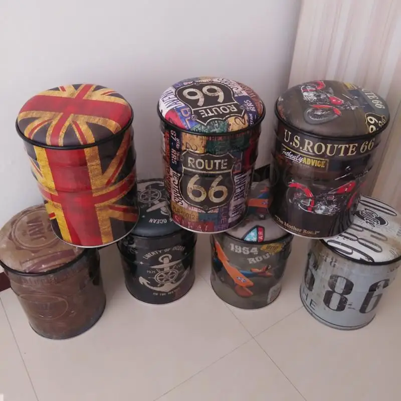 Барный стул в стиле ретро барный железная ведро для хранения домашний отдыха