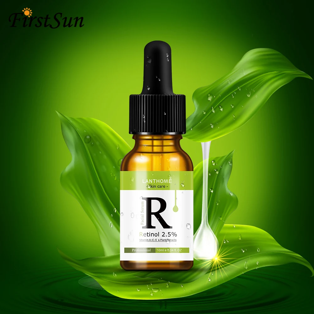 Retinol 2.5% Vitamin C / A Facial Anti Wrinkle Serum Remove Dark Spots Collagen Aging Essence Whitening Face | Красота и здоровье