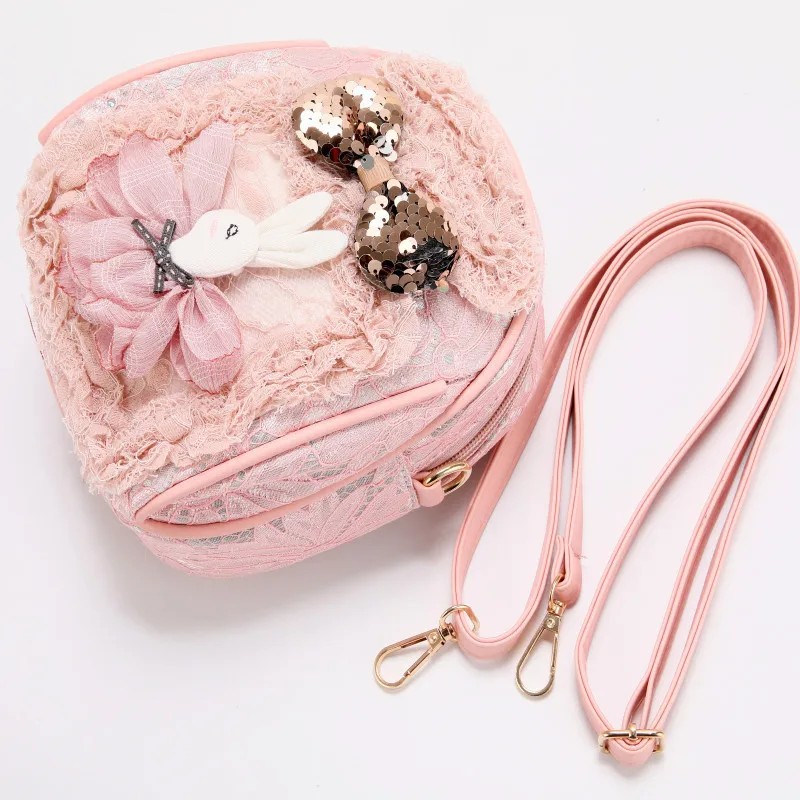 Модный детский кружевной рюкзак 2019 прекрасная детская школьная сумка с розовыми