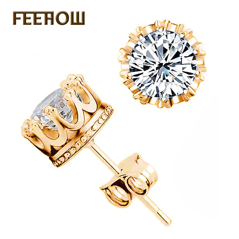 FEEHOW модные ювелирные изделия корона кристалл женские классические блестящие