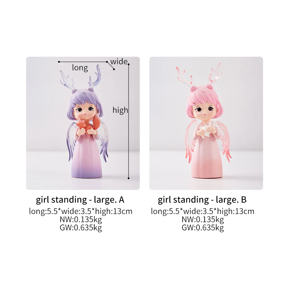 

Cartoon Girl Decorations Fairy Garden Home Decoration Accessories for Living Room Girly Bedroom Decoration Child Birthday Gifts