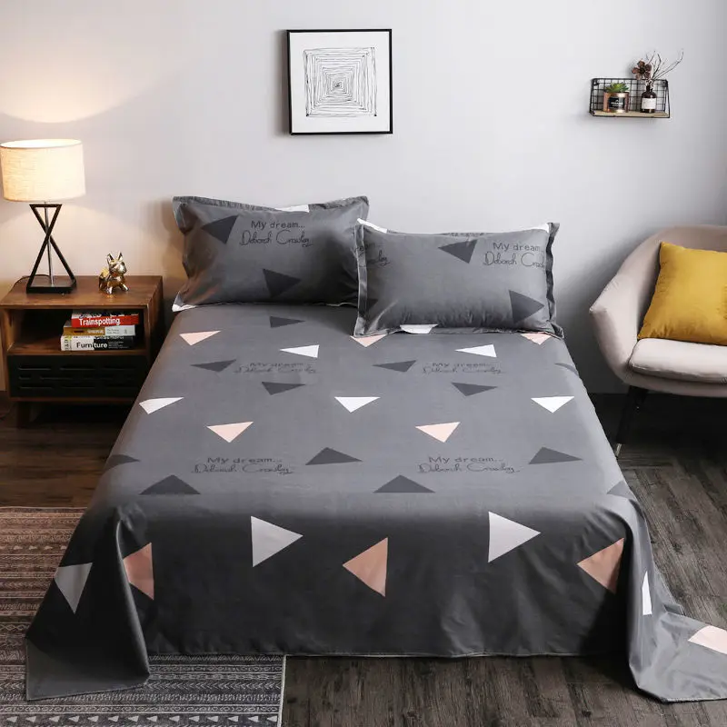 

Scandinavian style simple bed sheet Single piece single 2mx2.3m student dormitory double 1.5m 1.8m sheet