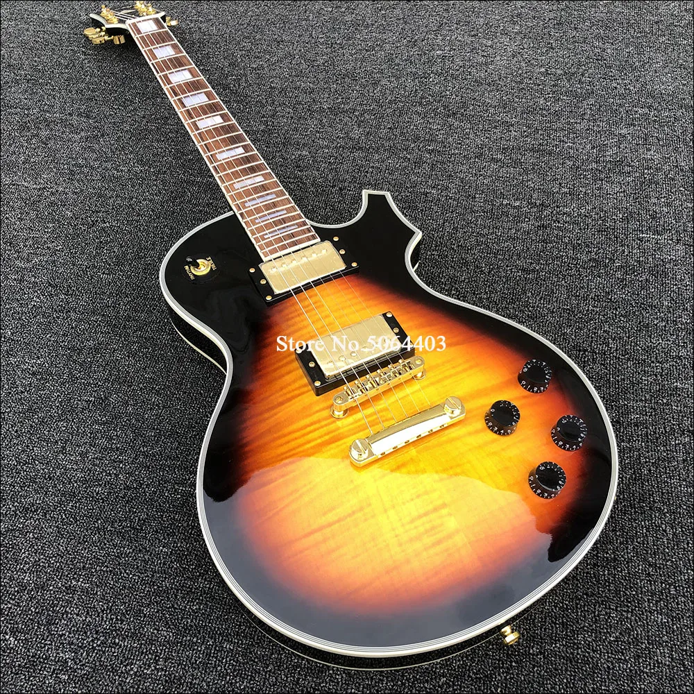 Высококачественная Новая электрическая гитара против color Lulu binding тигровый