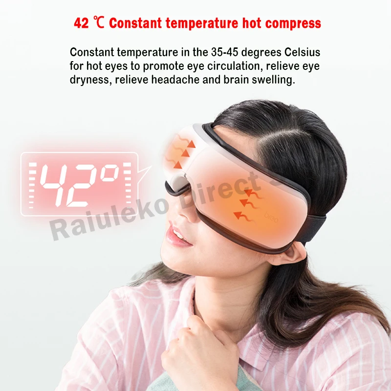 Музыкальный беспроводной Вибрационный массажер для глаз с Bluetooth Электрический