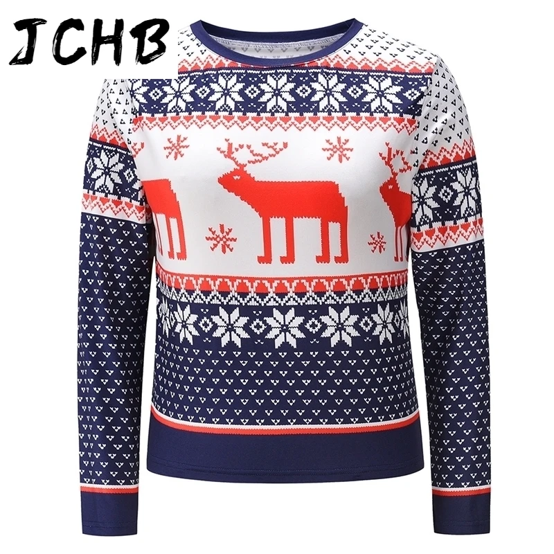 

Merry Women Xmas O Neck Hoodies Casual Long Sleeve Sweatshirt Tops New Autumn Winter Deer Snowflake Print Loose Female Pullover