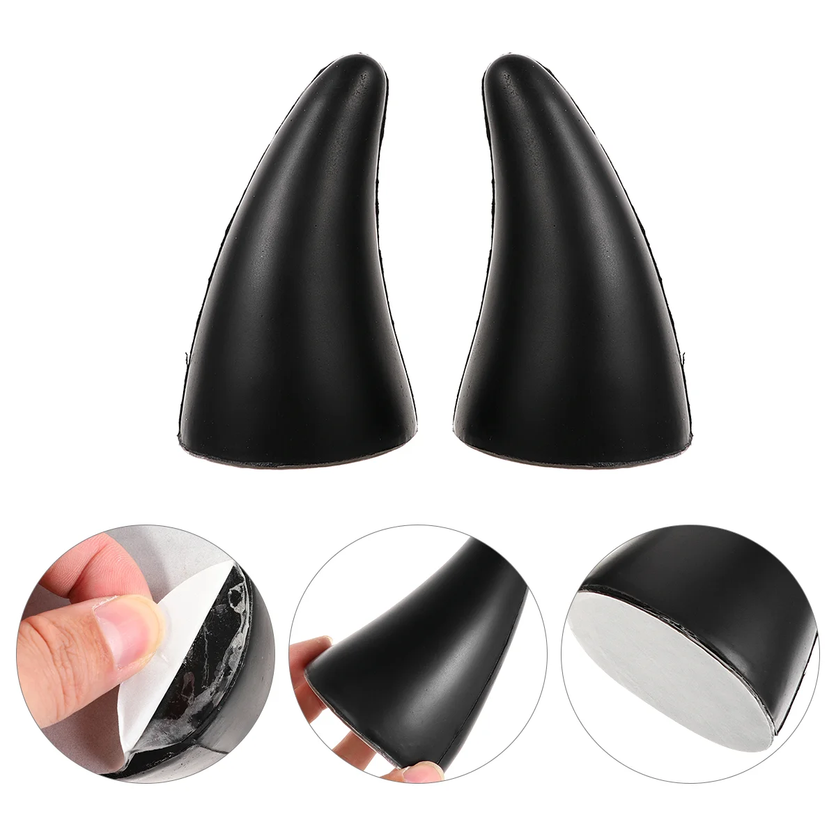 

1 Pair 3D Horns Stickers Auto Car Roof Decor Accessory Car Decor