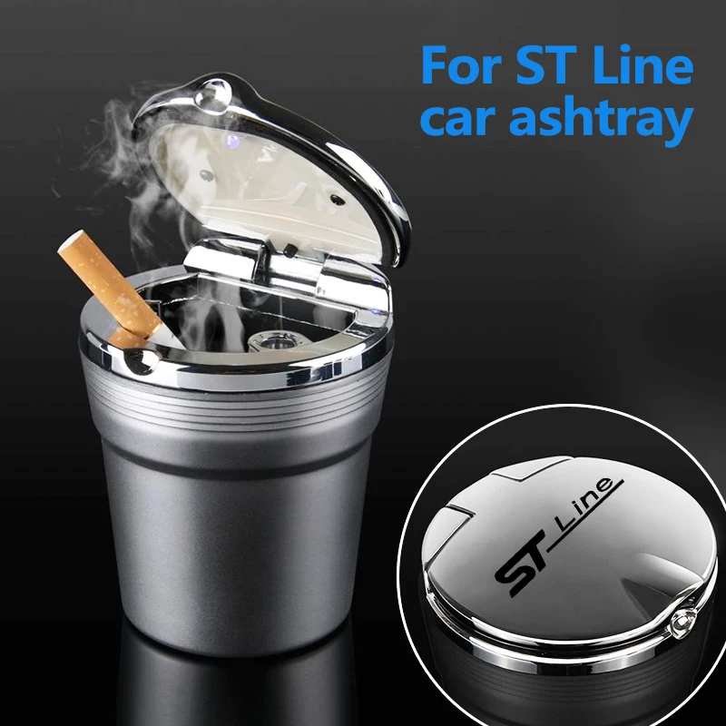 

Car ashtray ST Line Ashtray for home for Ford F-150 Focus X Vignale ST Line Mondeo Escape EcoBoost 245 330 Explorer Car ashtray