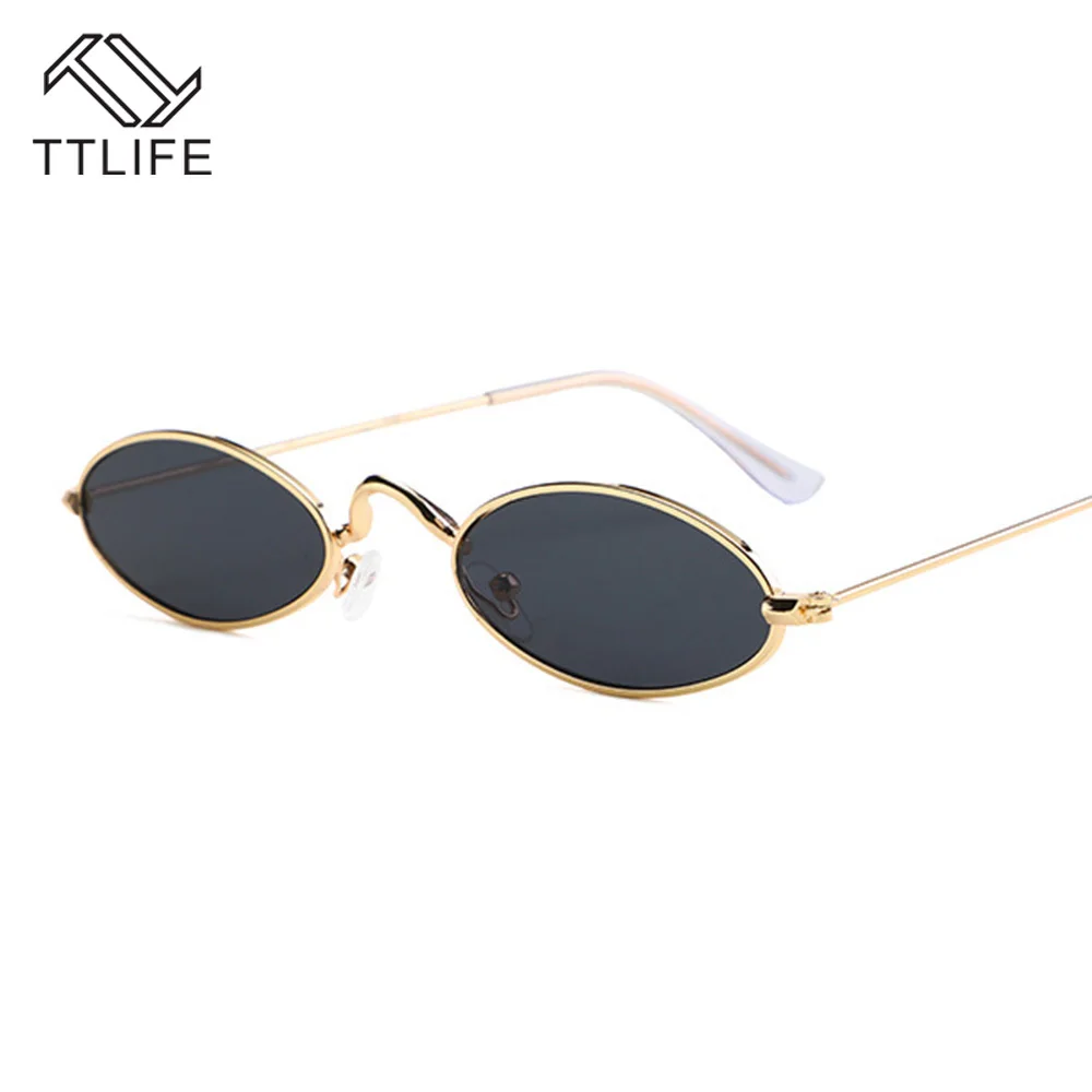 Солнцезащитные очки TTLIFE женские в стиле ретро небольшие овальные желтые черные