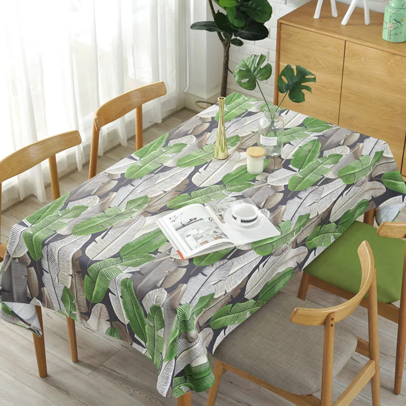 

Nordic Green Tablecloth Coffee Store Birthday Party Decorative Table Cover Table Cloth