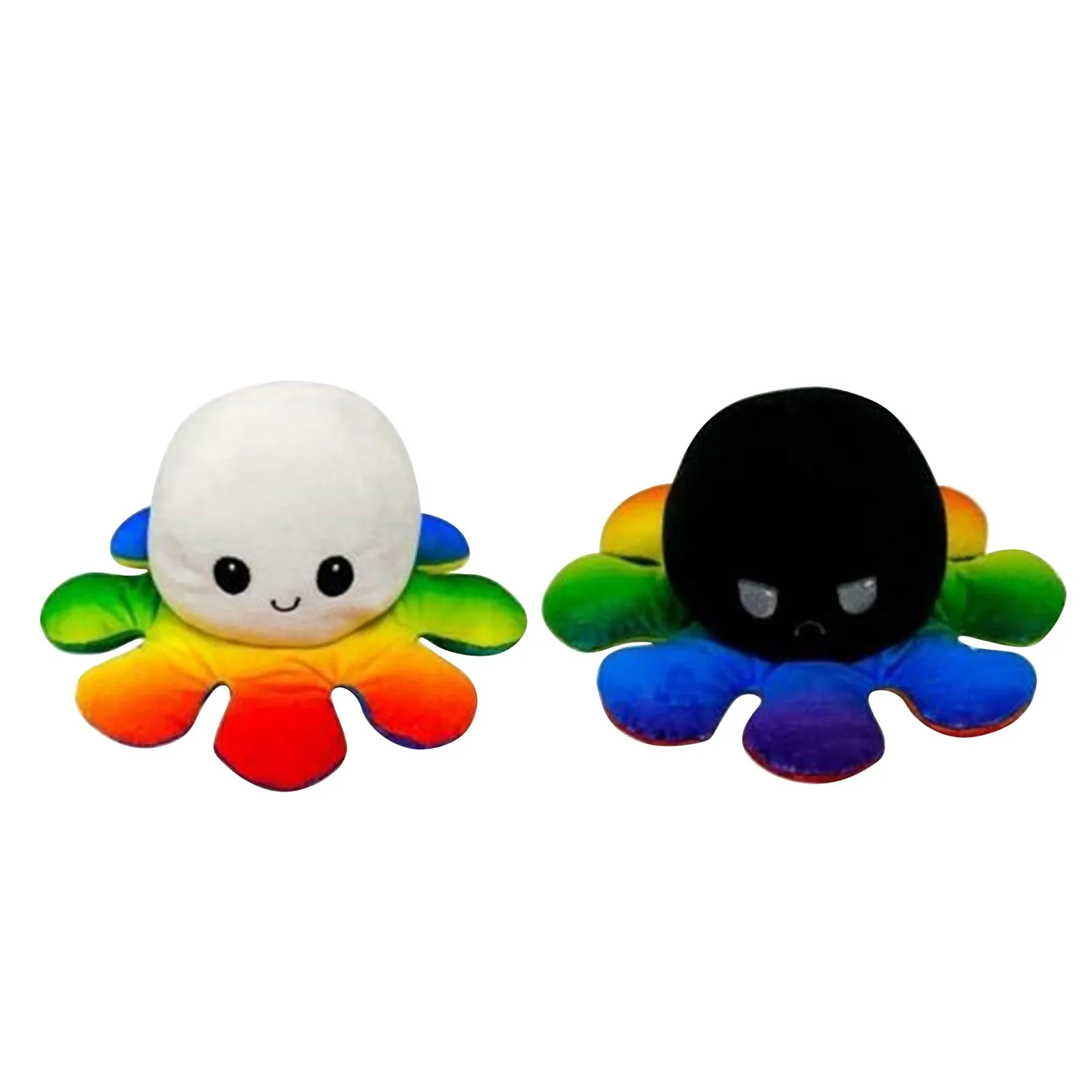 

Plush Doll Simulation Double-sided Happy Sad Angry Stuffed Kid Gift Companion Doll Stuffed Reverse Toy Poulpe Emotion Pulpo Doll
