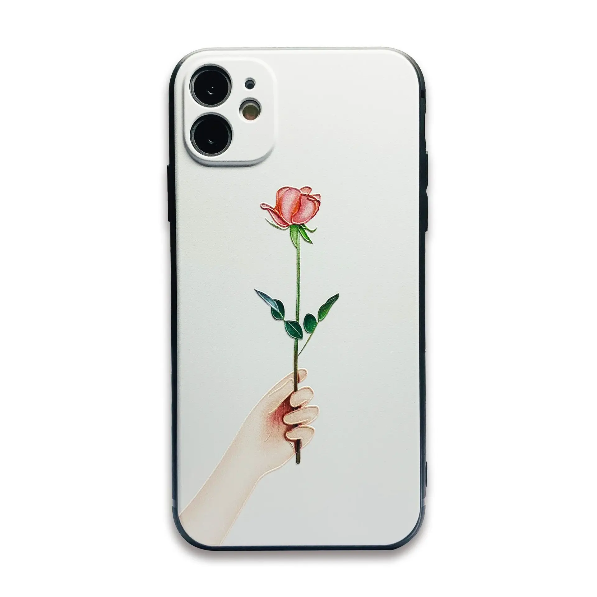 Embossed Silicone Simple Phone Case for IPhone 6 6s 7 8 Plus X XR XS Max Fashion Character Flower Personality 11 | Мобильные