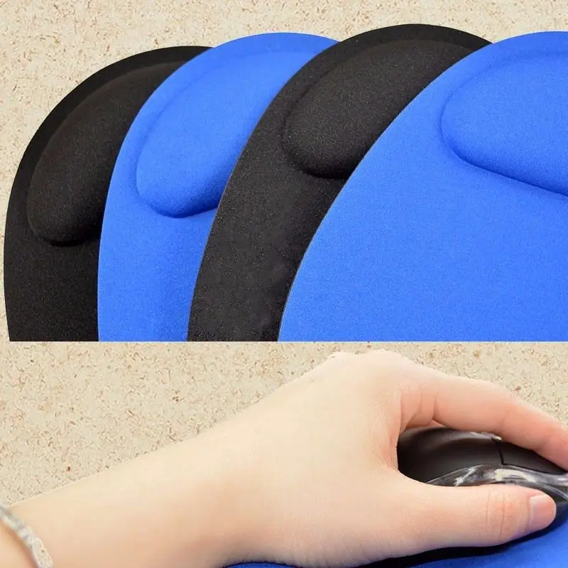 Mouse Pad With Wrist Protect For Computer Laptop Notebook Mat Comfort Rest Support Game Office Black Blue Muismat | Компьютеры и офис