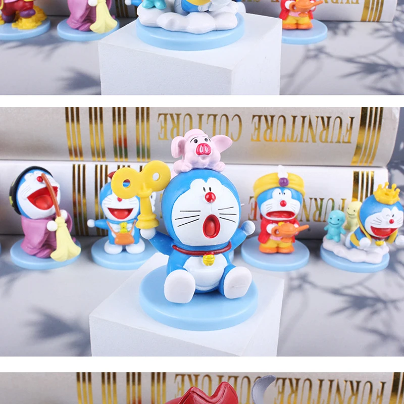 

Dingdang Decoration Model Toy Robot Cat Toy Tabletop Resin Material Lovely Ornament Toy Cartoon Character