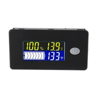 multifunctional thermometer js c35 12243648v battery capacity indicator screen lcd voltmeter temperature meter power indicato
