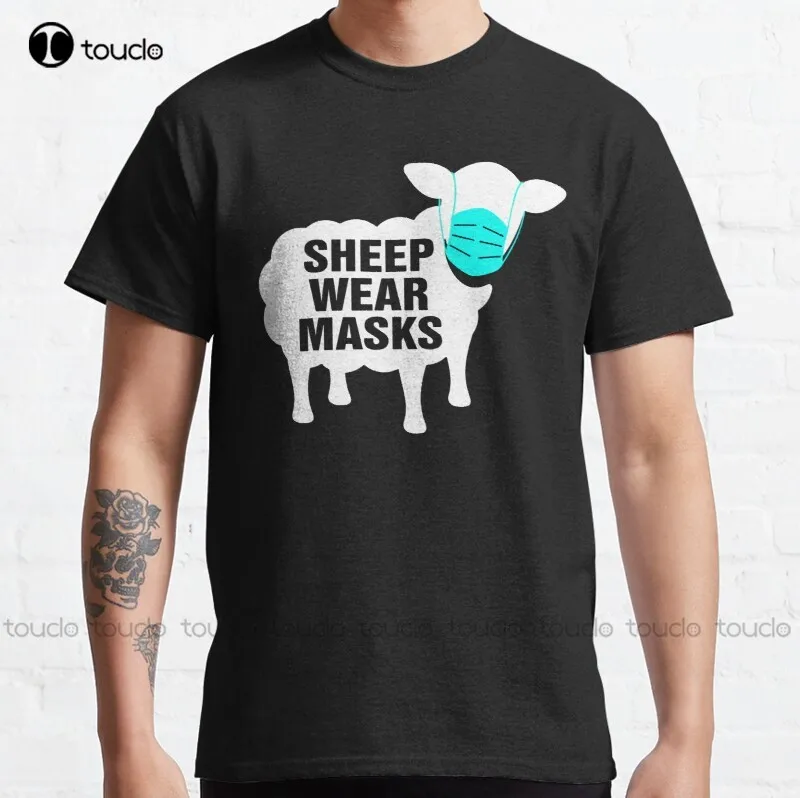 

New Sheep Wear Masks Classic Anti Masker T-Shirt Cotton Tee Shirt S-5Xl