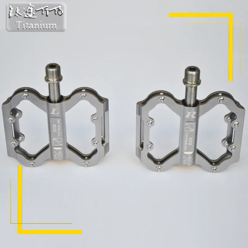

TiTo Ultralight Pedal Titanium Bicycle Pedal Titanium Alloy Axis Bike Pedals MTB Cycling Titanium Bike 1 Pair Titanium Pedal