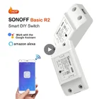 Умный мини-выключатель SONOFF Basic R2, Wi-Fi таймер, Поддержка приложения EWelink, автоматизация дома, совместимая с Google Home Alexa