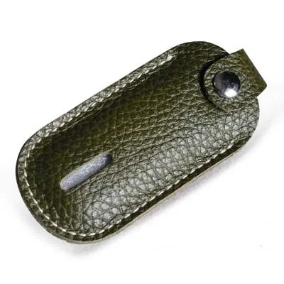 Lichi Green Чехол из натуральной кожи с u-дисковым держателем, u-образный кожаный чехол для автомобильного ключа - Цвет: Lichi Green