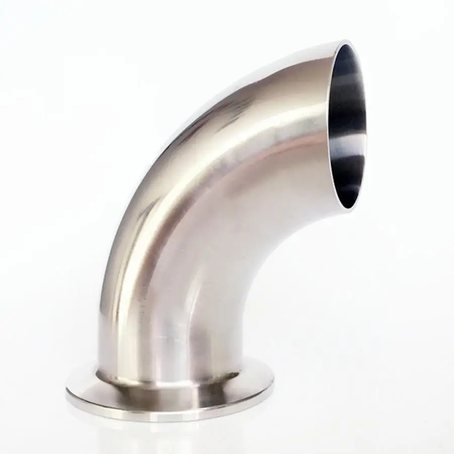 

51mm Pipe OD Butt Weld x 2" Tri Clamp SUS 304 Stainless Steel 90 Degree Elbow Sanitary Pipe Fitting Home Brew Beer Wine