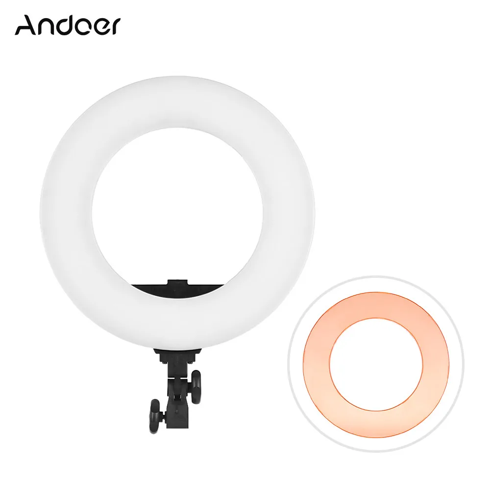 

Andoer HD-14D студийный кольцевой светильник 36 Вт 5600 к с регулируемой яркостью Светодиодная лампа для освещения видео светильник встроенный 192 шт...