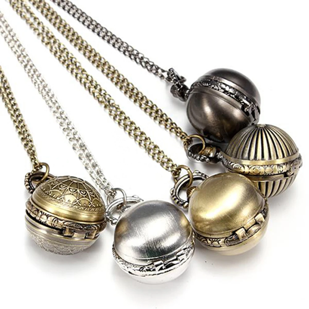 

Bronze Retro Metal Steampunk Small Men Quartz Pocket Watch Pendant Necklace Chain Women Mens Fashion Reloj Relogio Feminino