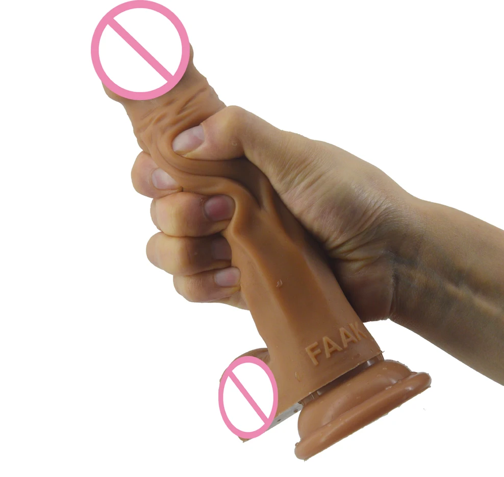 Упаковка в коробке реалистичный фаллоимитатор двойной слой силиконовый