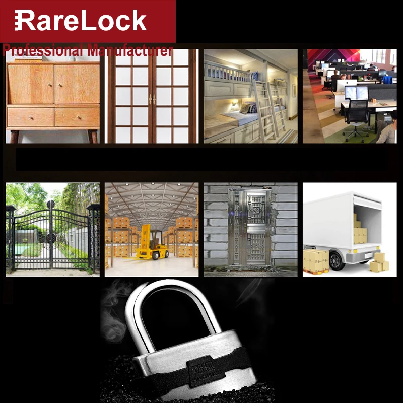 Нержавеющая сталь замок Водонепроницаемый Большие размеры 40 50 мм для